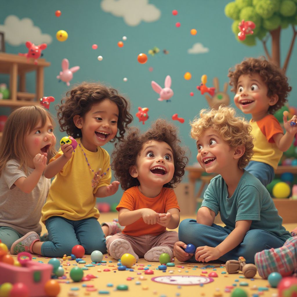 Children engaged in imaginative play