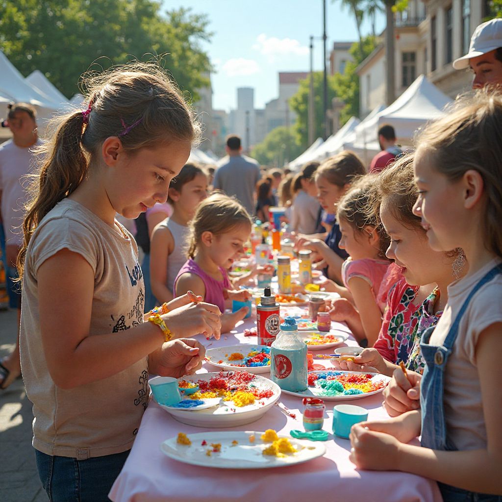 Community festival with children's activities