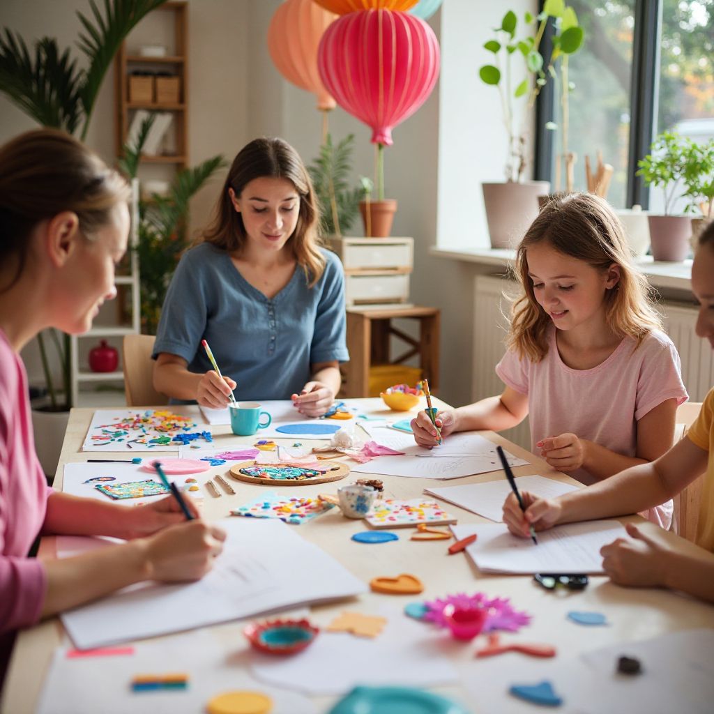 Creative party planning session